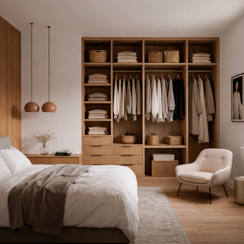 vestidor con puertas